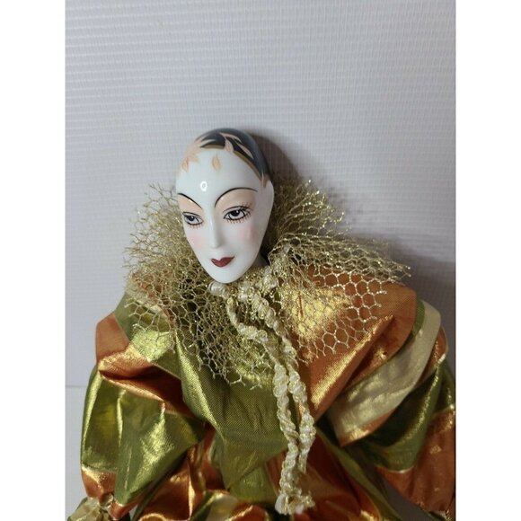 SHELF Sitter Harlequin Clown Figurine 17in - Picture 3 of 7